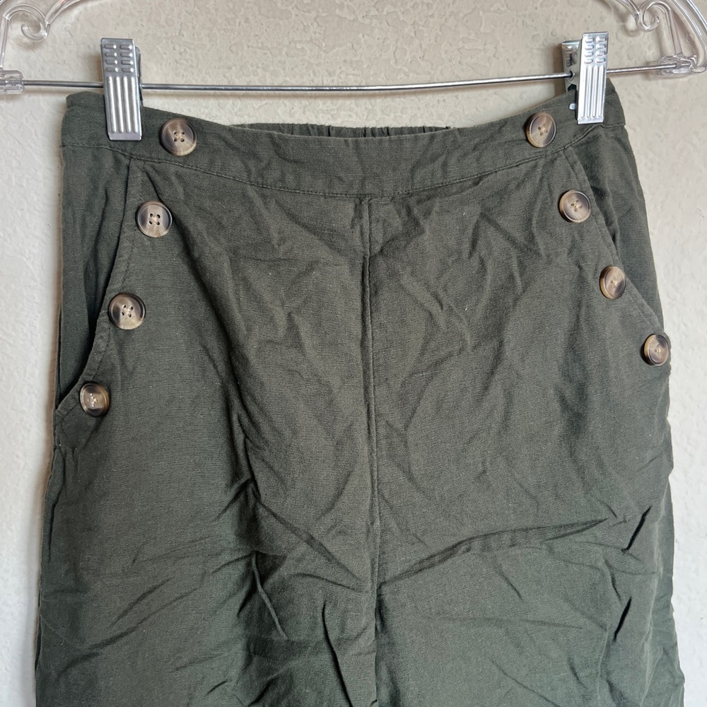 Olive Green Gaucho Sailor Pants